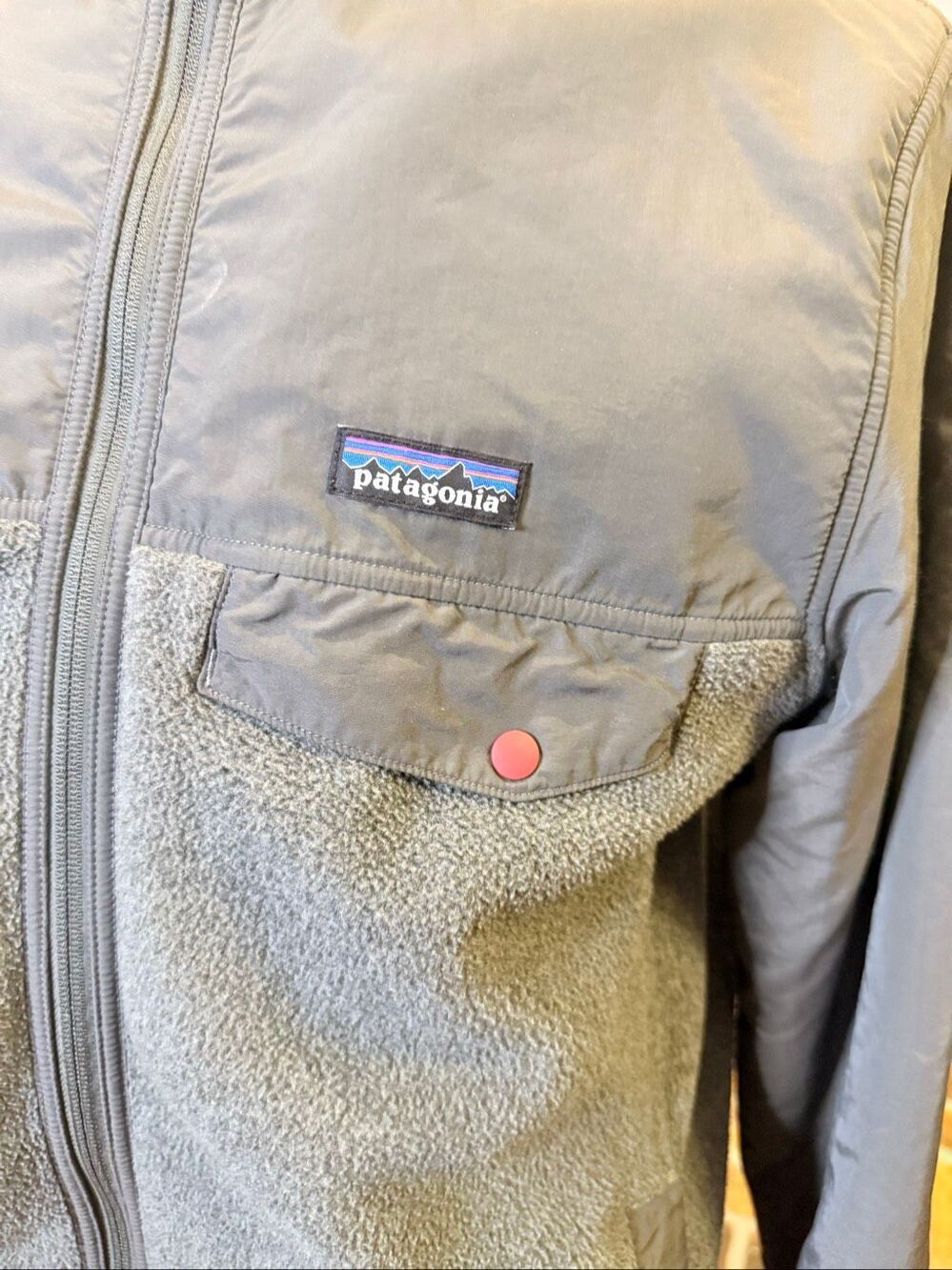 Patagonia Men’s Shelled Synchilla Snap-T Hoody Grey Fleece & Nylon Shell Medium - Picture 10 of 16